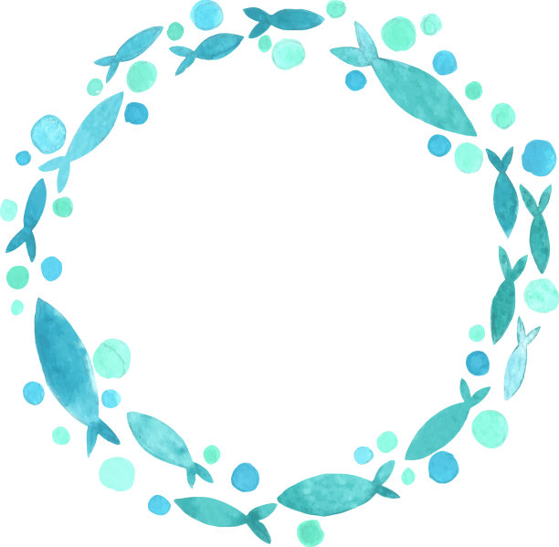 鱼圈水彩画流派图片下载