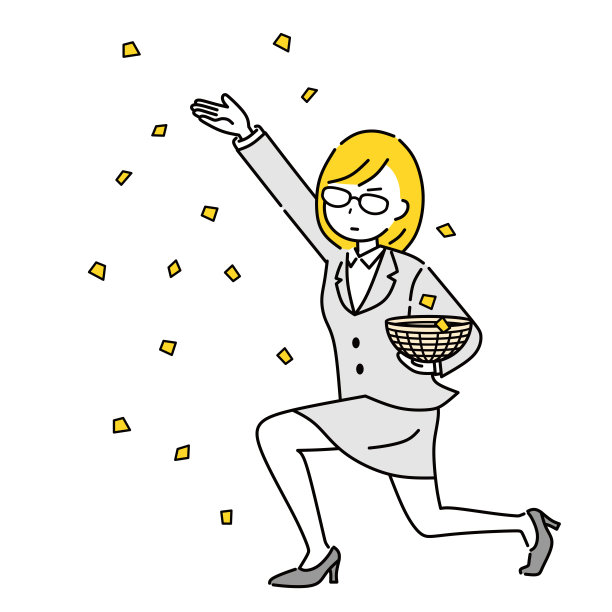 一个商人在扔纸屑。图片下载