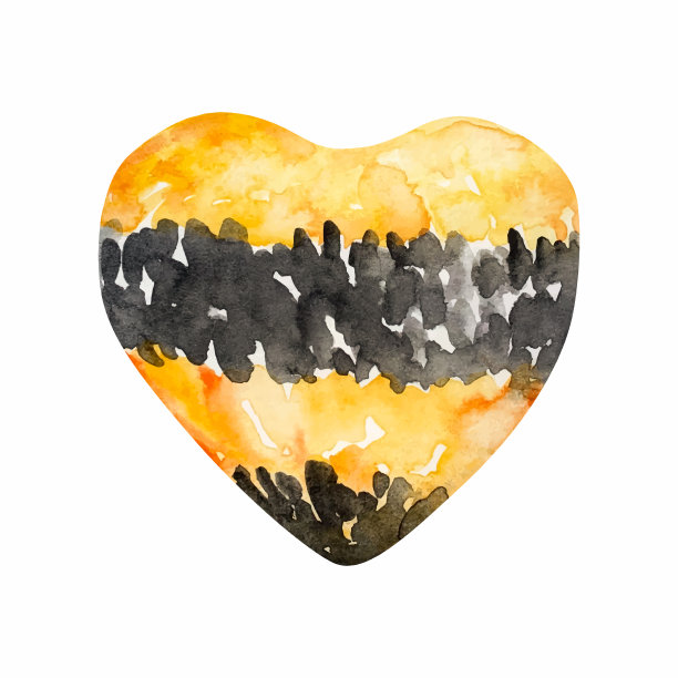 水彩黄黑心蜂图片下载