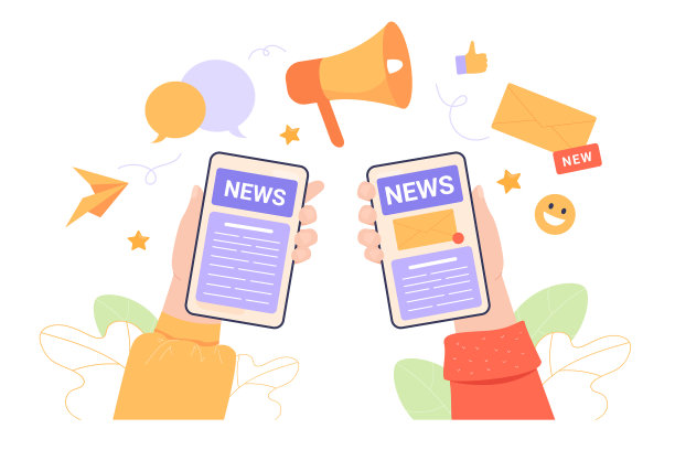手拿着屏幕上有新闻的手机图片下载