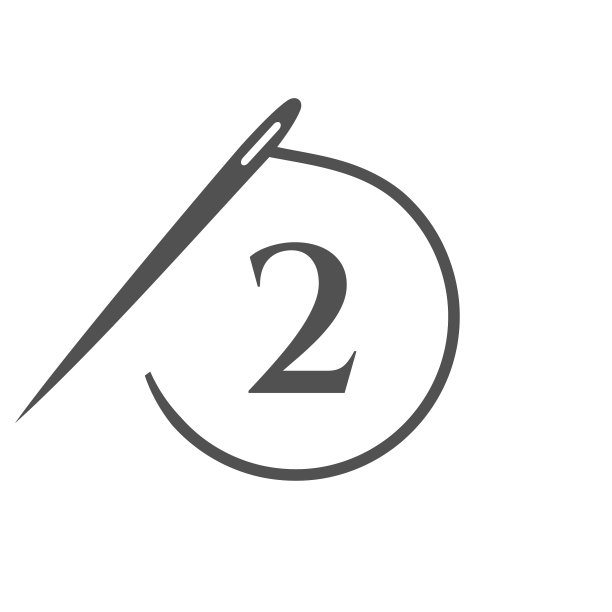 字母2裁缝标志针和线的标志类型图片下载