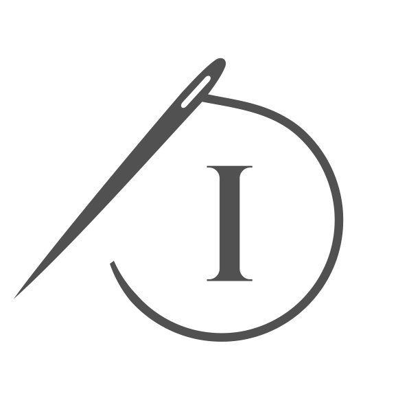 字母I裁缝标志针和线的标志类型图片下载