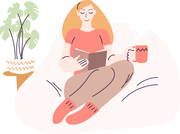 扁平的斯堪的纳维亚风格的卡通可爱的角色图片下载