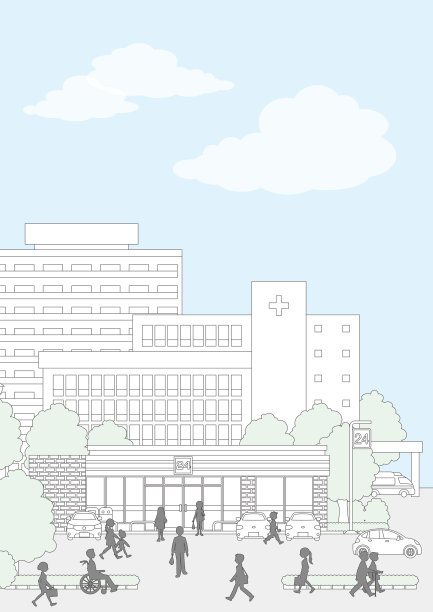 城市景观矢量插图。人们的日常生活。线条画插图。图片下载