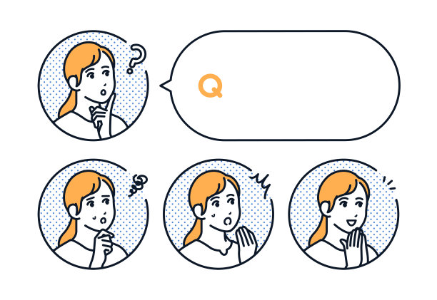 一套女性面部图标和语音泡泡图片下载