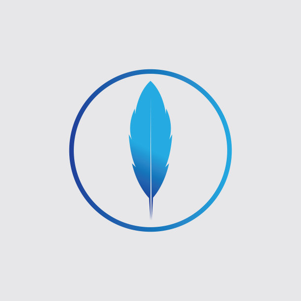 羽毛标志图像设计模板图片下载