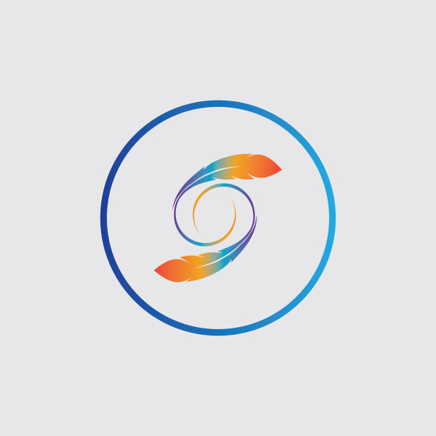 羽毛标志图像设计模板图片下载