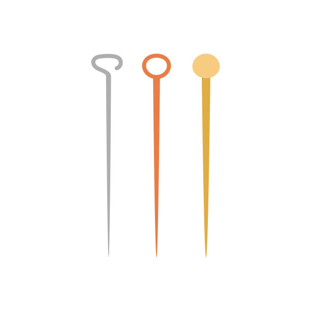 卡通缝纫针孤立在白色背景图片下载