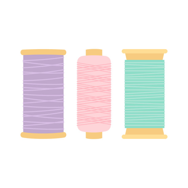 一套线轴缝纫工具图片下载