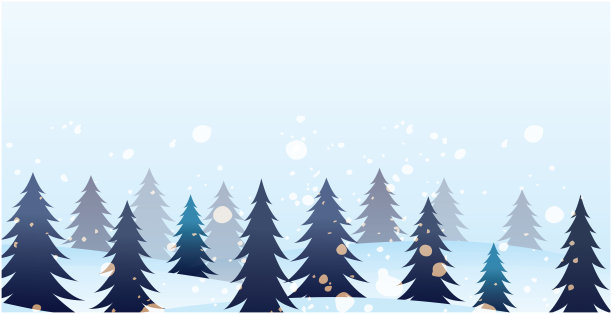 圣诞冬季雪景背景矢量素材图片下载