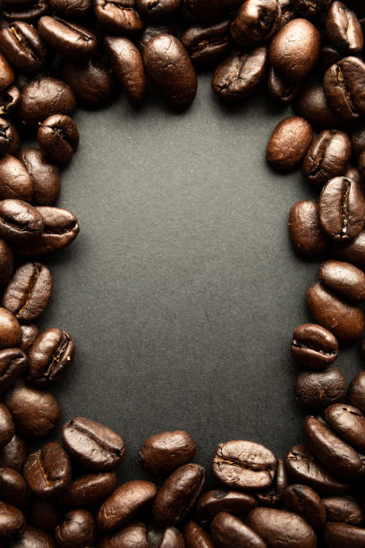 咖啡豆-黑色拷贝空间图片下载