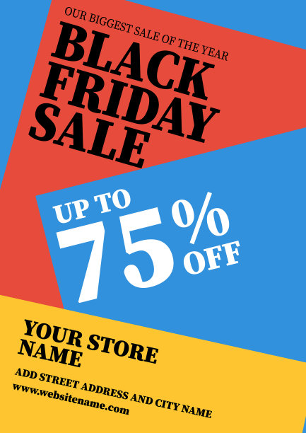 黑色星期五大减价海报传单设计图片下载