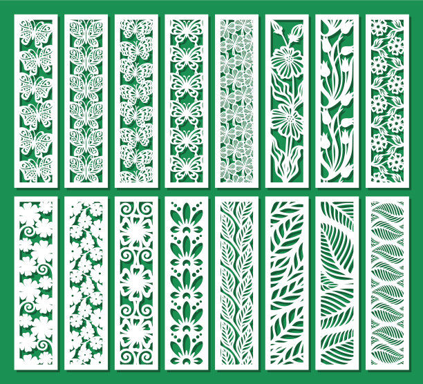 一组垂直的矩形格子板图片下载