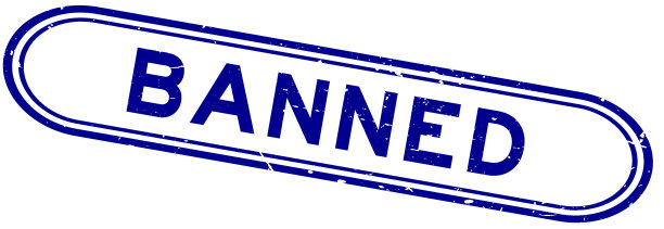 垃圾蓝色禁用词橡胶印章印章图片下载