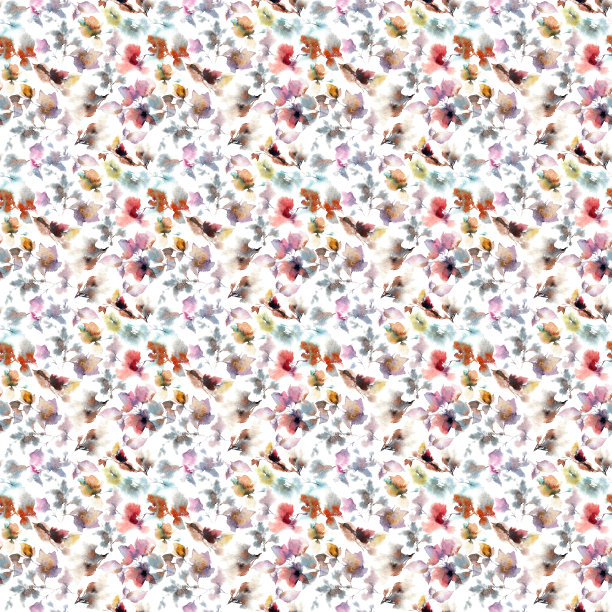无缝的背景。花卉重复图案与水彩抽象花卉画。织物装饰。花卉图案的壁纸图片下载