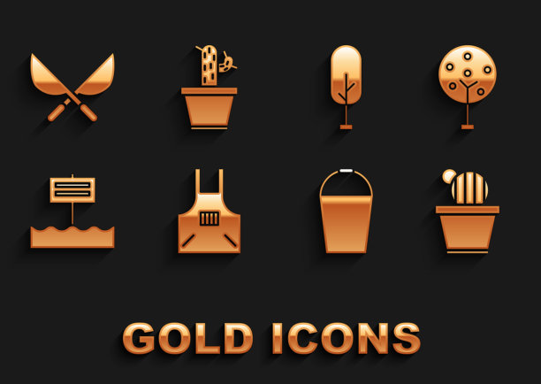 将厨房围裙树仙人掌和多肉放在里面图片下载