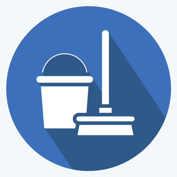 图标扫帚和桶适合孩子的象征图片下载