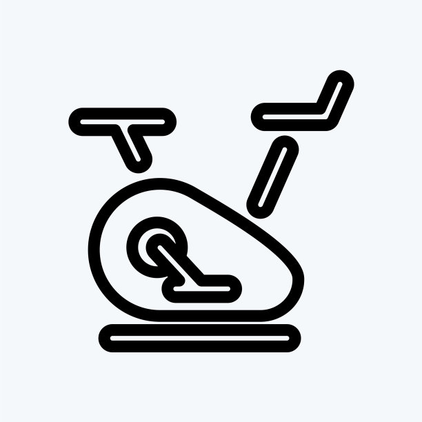Icon健身单车，适合健康的象征图片下载