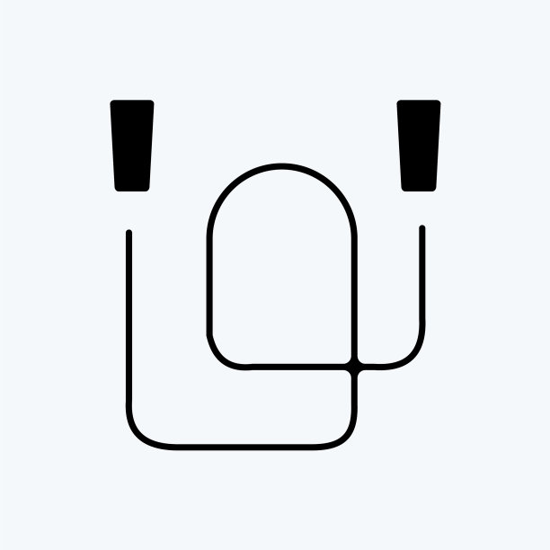 适合跳绳图标的健康符号字形图片下载