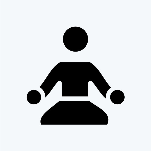 图标冥想适合健康的符号雕文图片下载