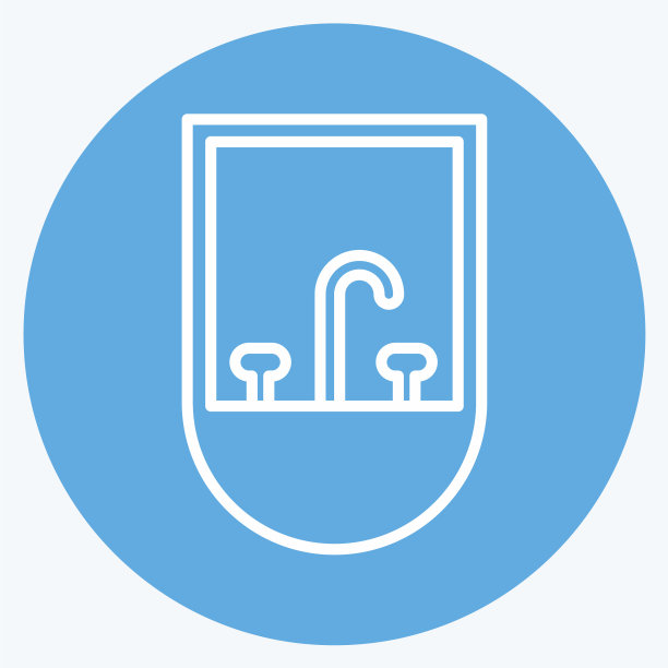 图标脸盆适合孩子象征蓝色的眼睛图片下载