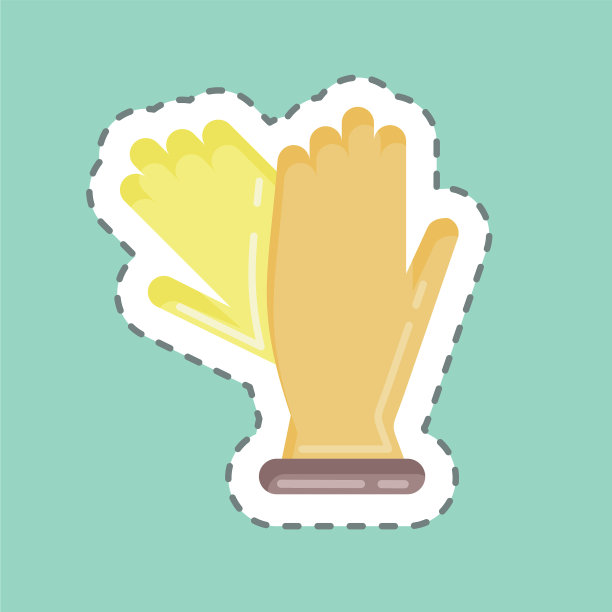 贴纸线切手套适合儿童符号图片下载