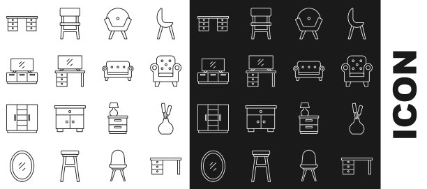 集线办公桌花瓶扶手椅电视桌图片下载