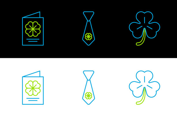 四叶三叶草行圣帕特里克节图片下载