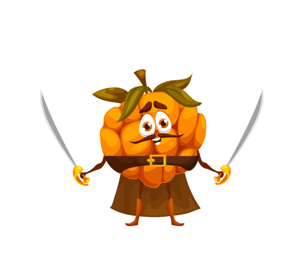 卡通搞笑的云莓海盗莓人物图片下载