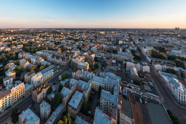 美丽的里加古城全景图片下载