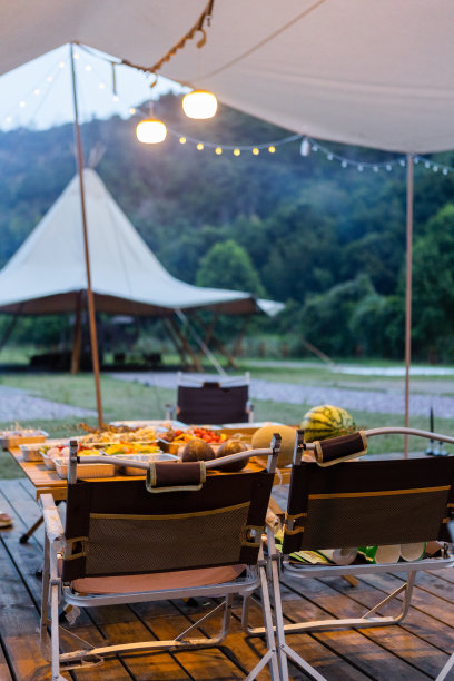 营地傍晚的宁静图片下载