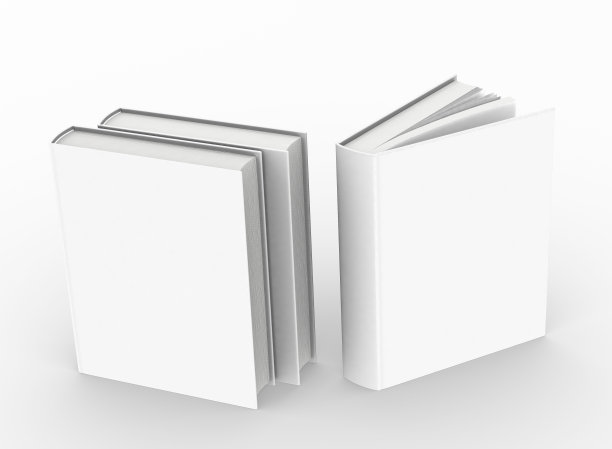 模板空书模型设置白色背景图片下载