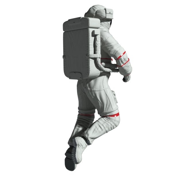 宇航员3d插图孤立在白色背景图片下载