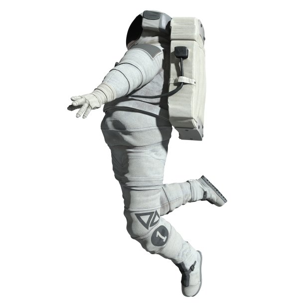 宇航员3d插图孤立在白色背景图片下载