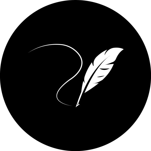 羽毛笔标识图片下载