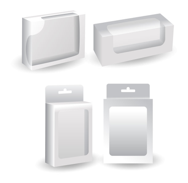 有透明塑料窗的纸板箱图片下载