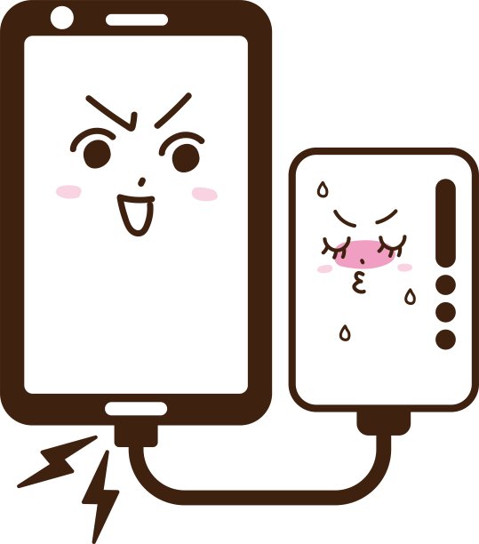 由于过度充电而变得越来越热的智能手机的表达/插图材料(矢量插图)图片下载