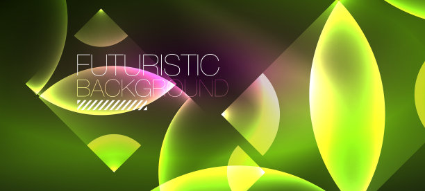 闪亮的霓虹灯几何抽象背景发光图片下载