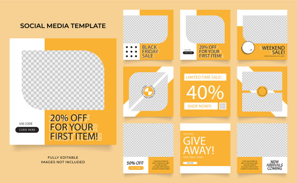 社交媒体模板横幅博客时尚销售图片下载