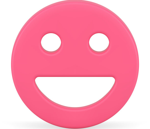 粉色亮晶晶的微笑表情符号表情快乐的性格图片下载