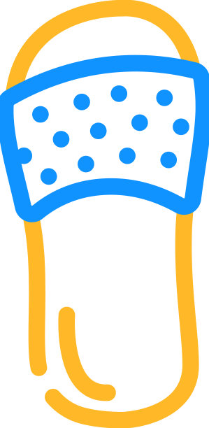 沙滩鞋颜色图标图片下载