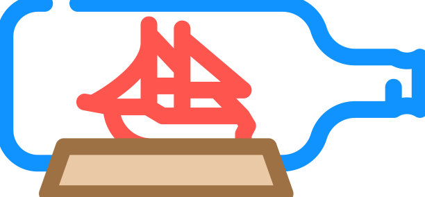 装配船的瓶子颜色图标图片下载