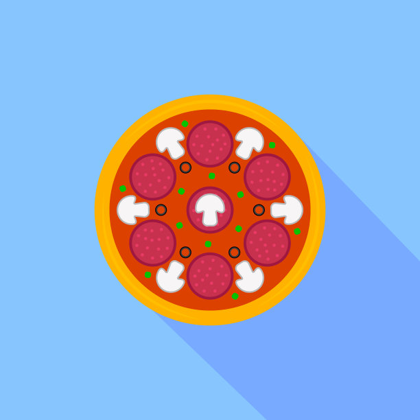 披萨图标用长影彩色披萨图标中图片下载