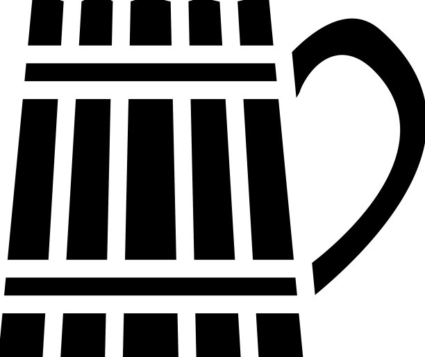 木制杯子字形图标图片下载