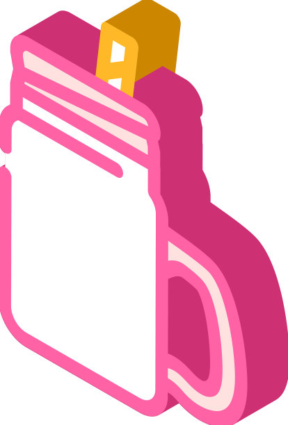 玻璃吸管和处理等距图标图片下载