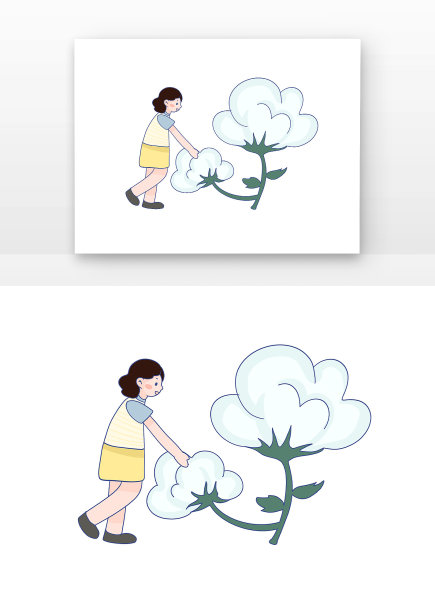 寒露人物采棉花图片下载