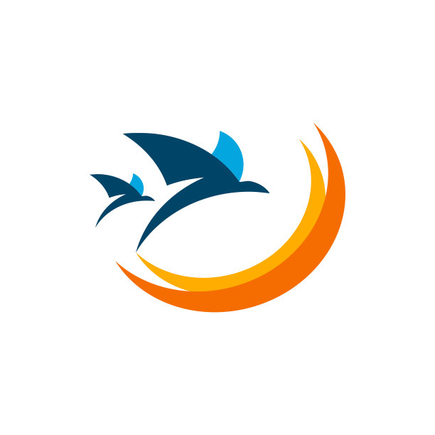 两只鸟象征飞翔图标图片下载