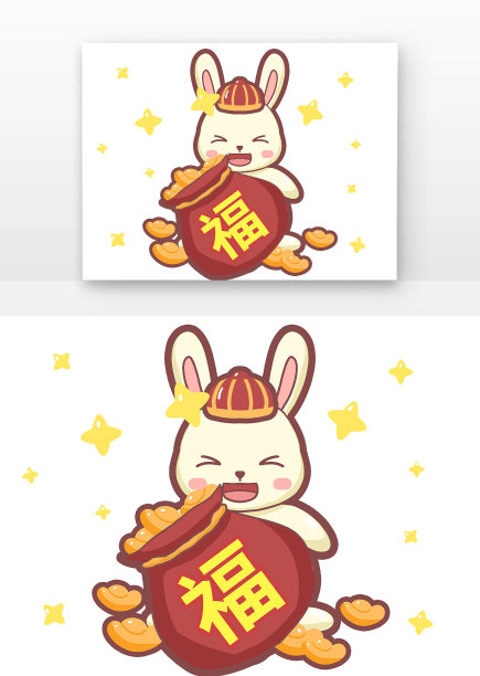 兔子拟人创意图片下载