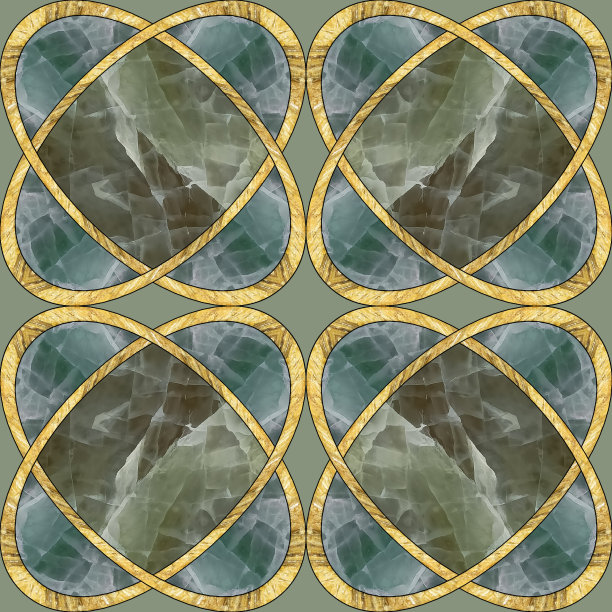 瓷砖的模式。现代装饰。几何无缝模式。彩色玻璃风格的插图。几何透空式。装饰艺术。印刷墙纸，t恤，亚麻布或包装，纺织品。图片下载