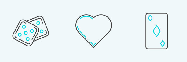 用菱形符号设置线扑克牌游戏图片下载